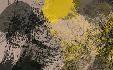 Abstract grunge texture black and yellow color background