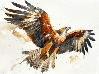 A portrayal of a giant roc the legendary bird of prey