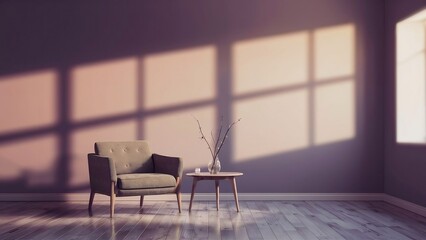 Realistic and minimalist blurred natural light windows, shadow overlay on wall paper full HD