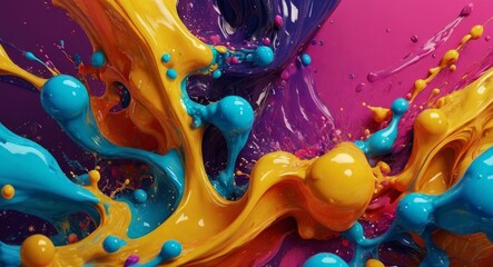 Colorful liquid splash