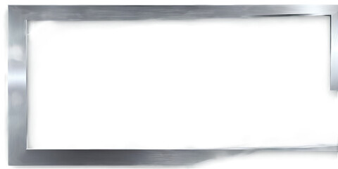 A sleek metallic frame border Transparent Background Images 