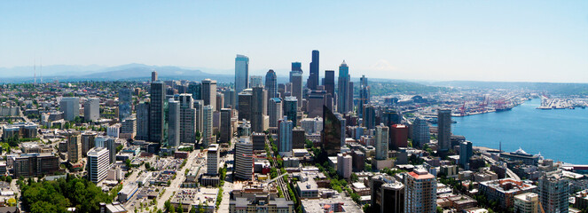 Fototapeta premium Panoramic of Seattle, Washington State, United States