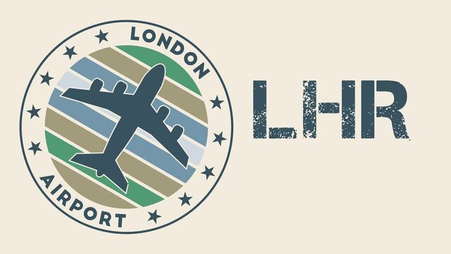 London Heathrow Airport intro video. London airport information animation. Modern 4K video.