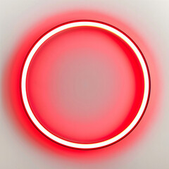 Red glowing circle on white background