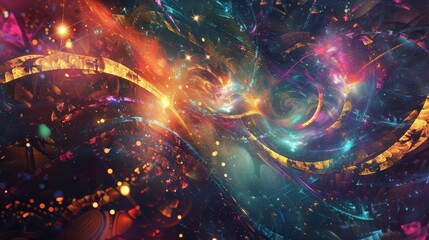 Abstract Space Graphic Background - obrazy, fototapety, plakaty