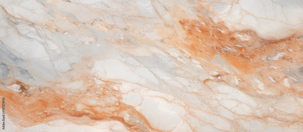 Sticker Brown and white marble texture