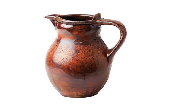 Jug Crafted from Ceramic isolated on transparent Background