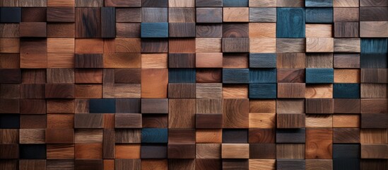 Close-up of multicolored wooden wall