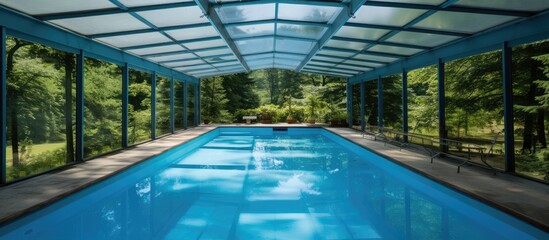 Pool under skylight