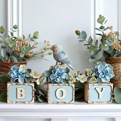 "BOY" in toy block letters