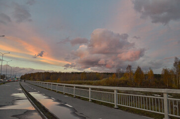 Fototapeta premium suburban bike path