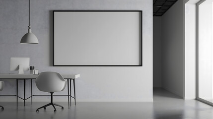 Modern Conference Room with City View and Empty Whiteboard
