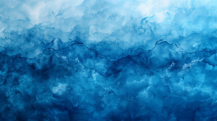 Abstract blue horizontal background with swirling clouds, steam, fog. Wallpapers for your computer or mobile device. A background for a website or banner with space for text.