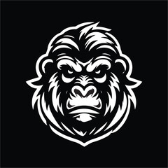  Gorilla minimalist logo illustration design