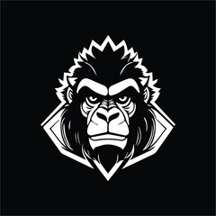  Gorilla silhouette design