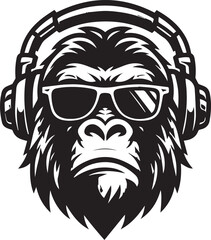 Gorilla vector graphic silhouette logo design