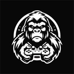 Gorilla black and minimalist logo.