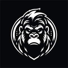  Gorilla black and minimalist silhouette