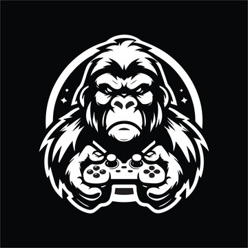 Gorilla black and minimalist logo.