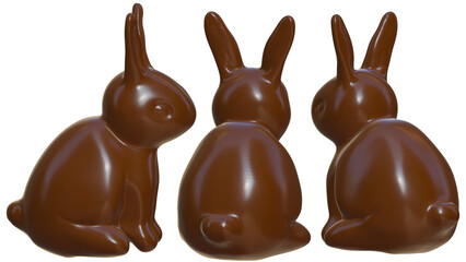chocolate easter bunny 3d  holidays celebration theme