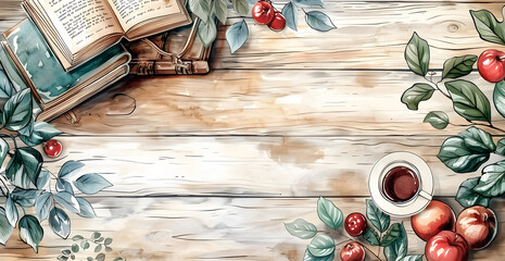 Watercolor teachers day in latin america