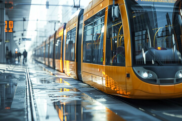 tram in the city