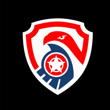 captain eagle idea vector logo design