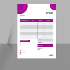 Invoicing quotes, money bills or price invoices set.