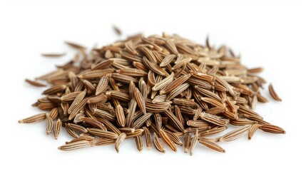 Fresh cumin isolated on white background. Can be used in articles on cooking, as well as on packaging.