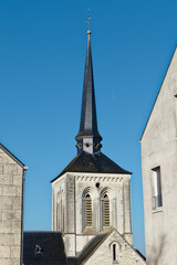 Clocher tors de l'église Saint-Pierre de Saumur - Maine et Loire - France