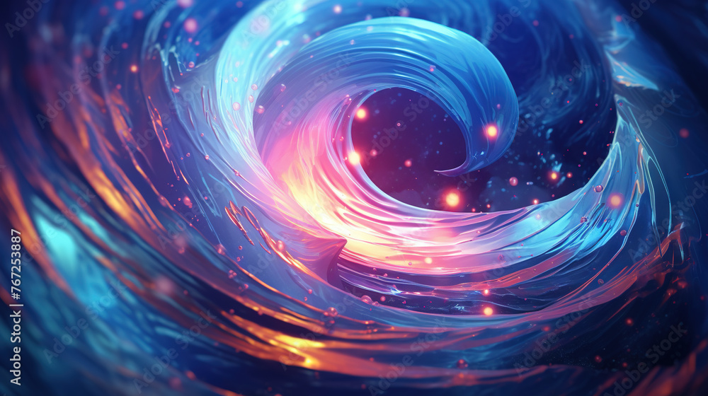 Aufkleber Abstract background with swirl of colors twisting in motion in vivid color vortex.