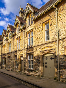 Row of terraced houses. Silver Street Cirencester United Kingdom