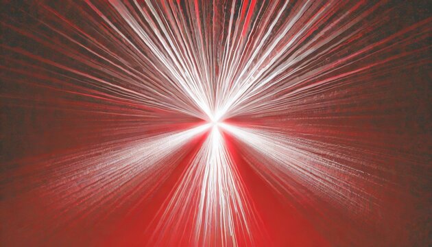 digonal light beam on a red background to the point