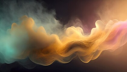 multi colored smoke on a dark background