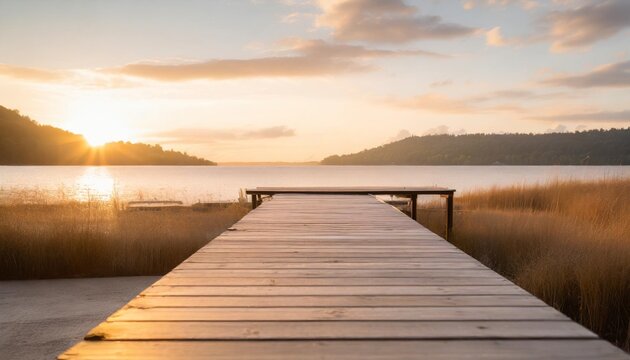 clean wooden platform on cozy background picture