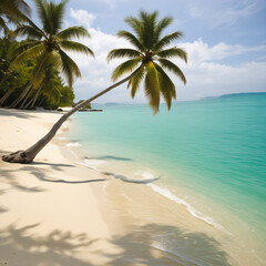 Tropical beach and palm trees