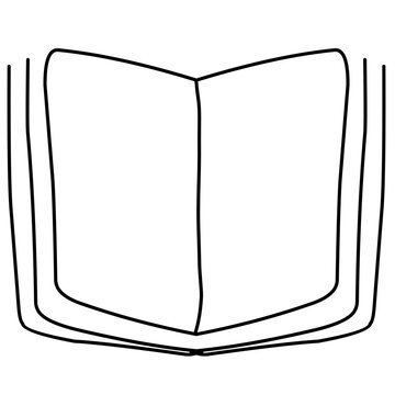 Hand Drawn Book Related Vector Line