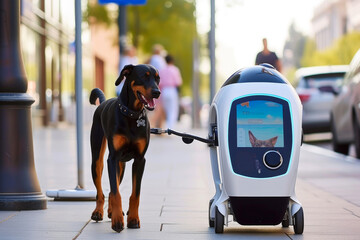 Tech-Savvy Pet Parenting: Touch Interface Bot with Doberman