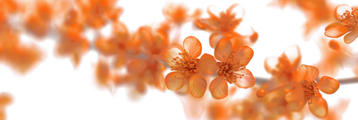 Blurry Flowers Twisting in Flight