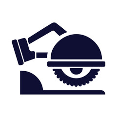 saw, circular, wood saw, round saw, construction circular saw icon