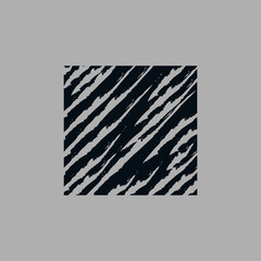 element in the form of a square made of abstract grunge brush strokes for logo