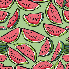 Watermelon seamless pattern