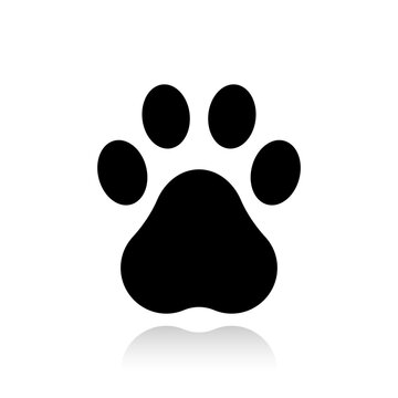 Paw print icon. Animal symbol. Vector