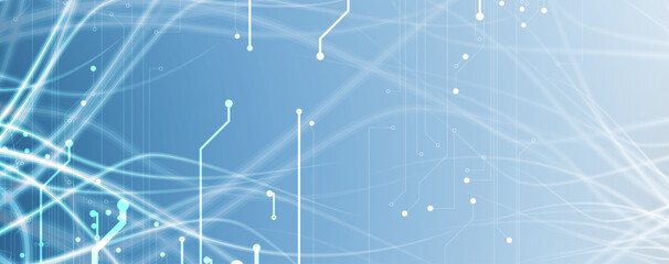 Abstract Artificial intelligence. Cloud computing. Machine learning. Technology web background. Virtual concept futuristic background