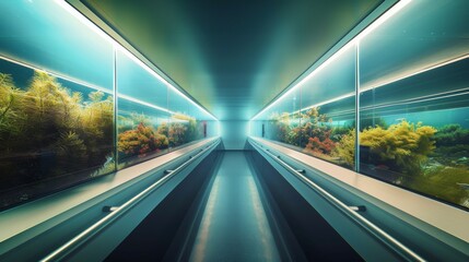 Vibrant vivarium showcasing a biologically active underwater ecosystem, symbolizing the intersection of art, ecology, and modern aquatecture