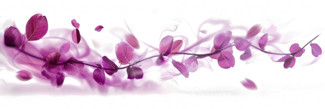 Abstract Blurry Twisting Leaves in Flight