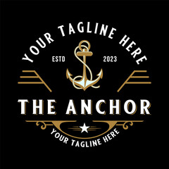 Fototapeta premium anchor logo design. anchor icon marine company design
