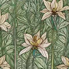 Watercolor painting on canvas. Artistic brush strokes. Botanical illustration for printing on wall decorations. Generated by Ai