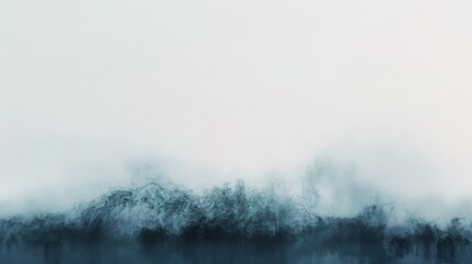 Soft, hazy mists seem to roll over a subtle landscape, conveying a tranquil and mysterious atmosphere in this minimalist abstract.