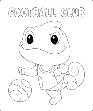 Chameleon Coloring Page For Amazon KDP